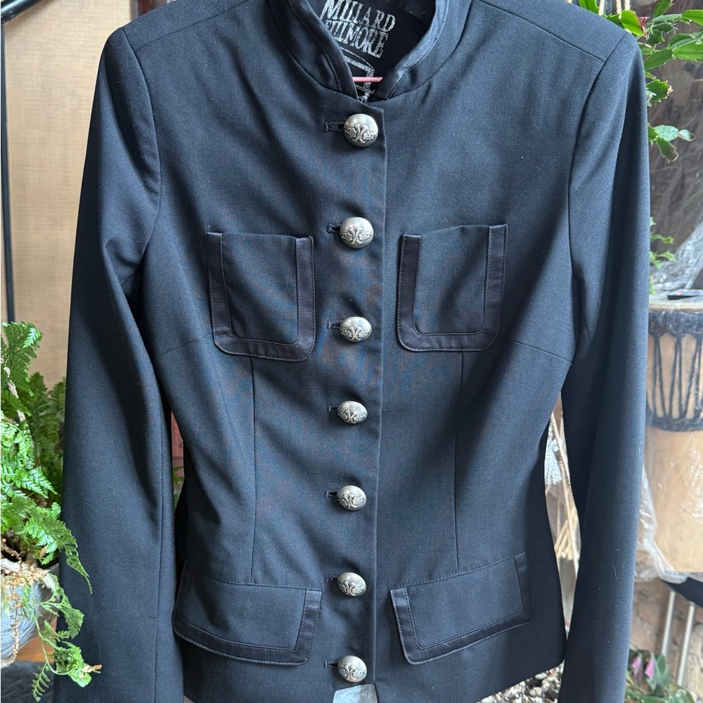 Elegant Black Women's Military Blazer